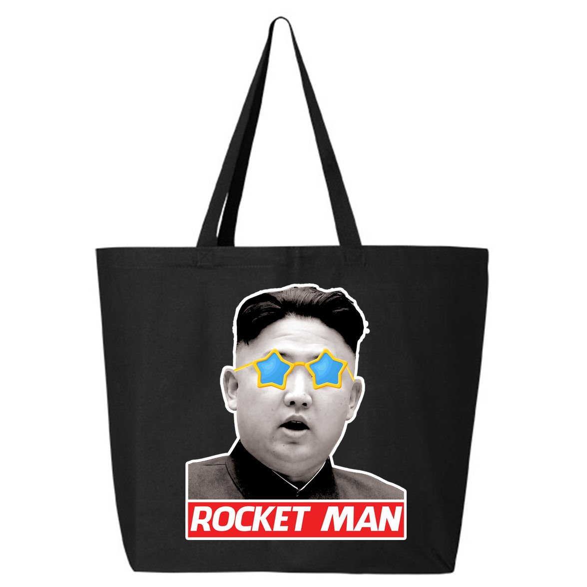 Trump Rocket Man Kim Jong Un 25L Jumbo Tote