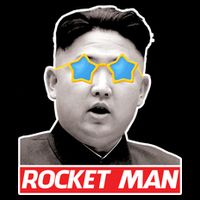 Trump Rocket Man Kim Jong Un Tie-Dye T-Shirt