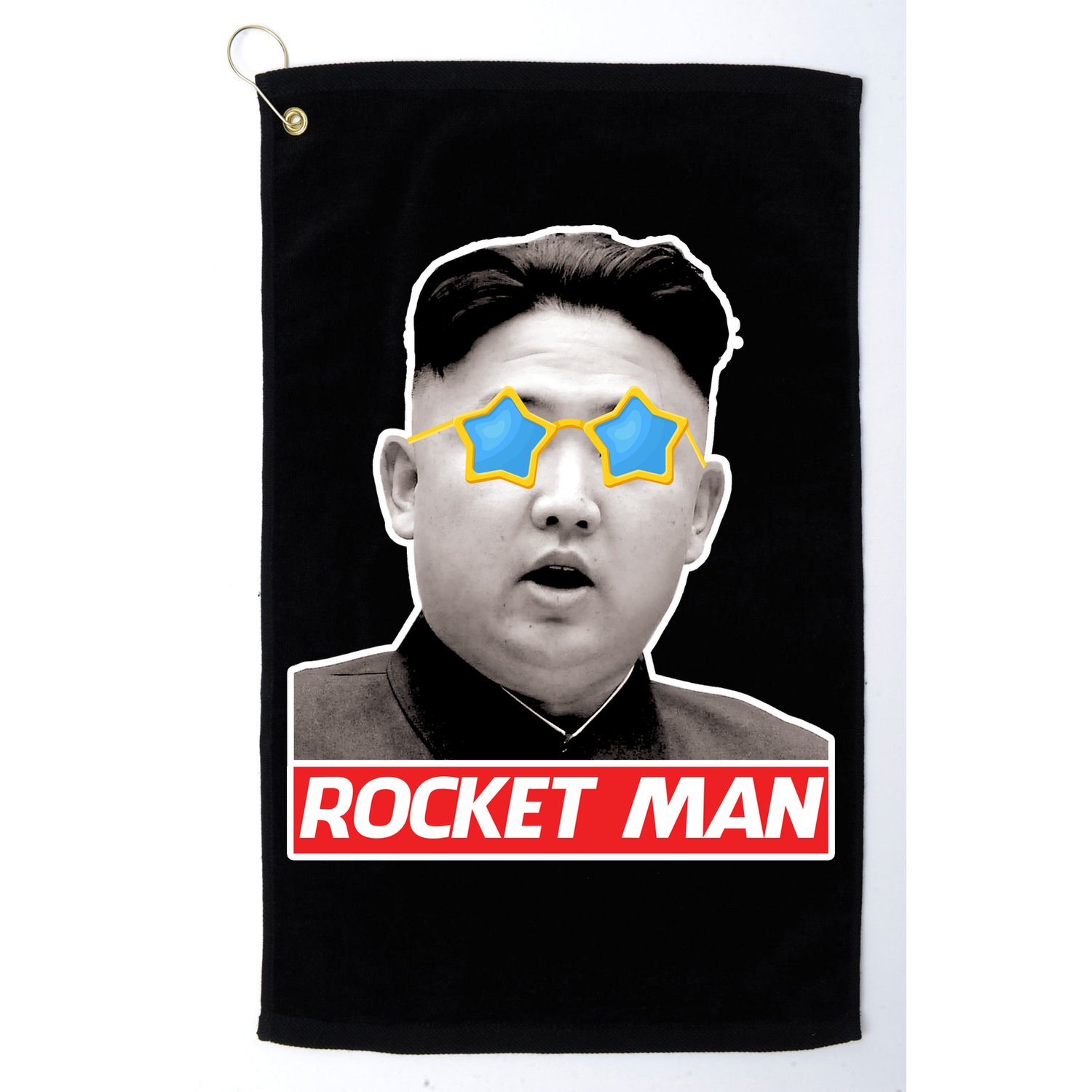 Trump Rocket Man Kim Jong Un Golf Towel