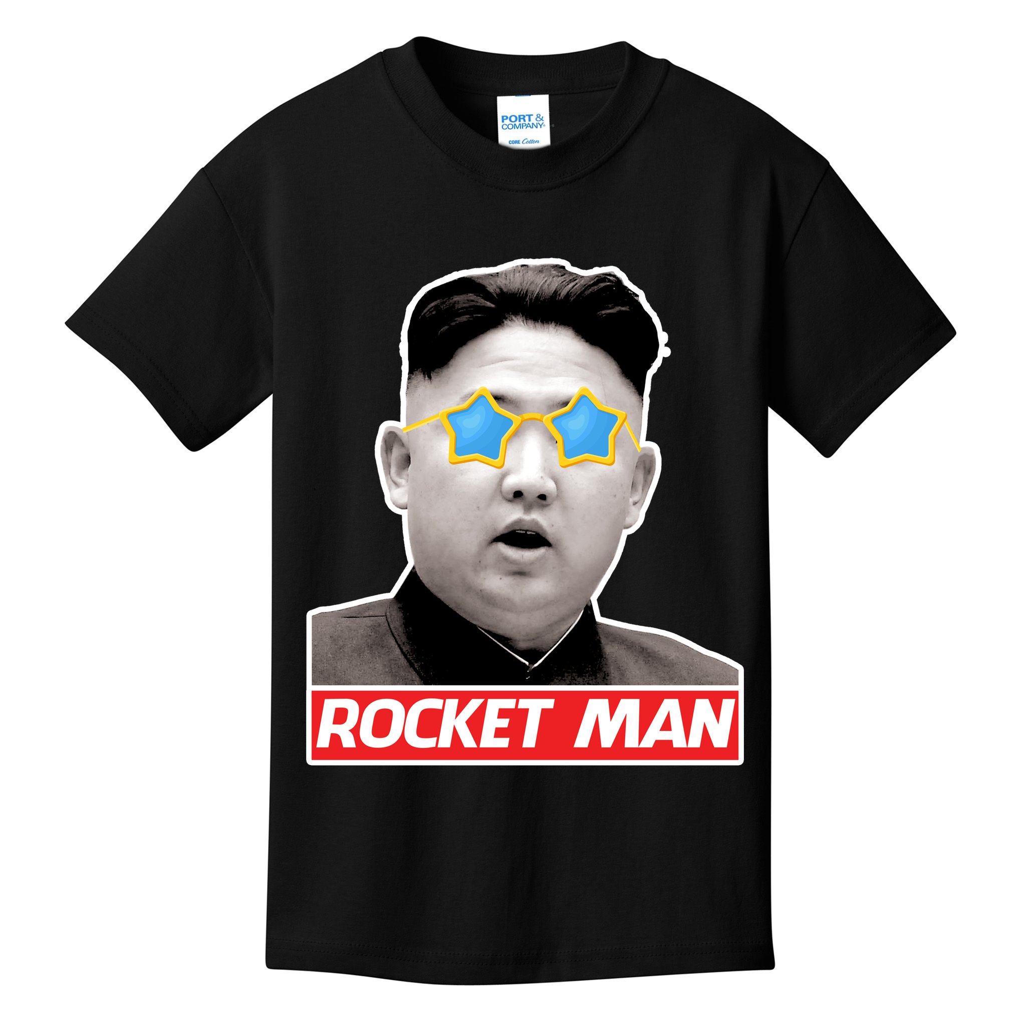 Trump Rocket Man Kim Jong Un Kids T-Shirt
