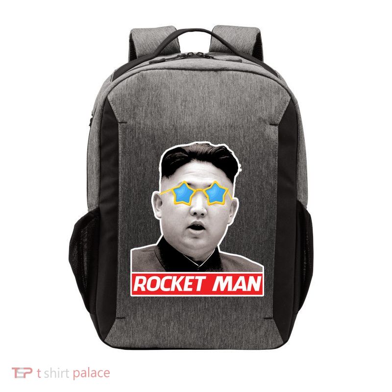 Trump Rocket Man Kim Jong Un Vector Backpack