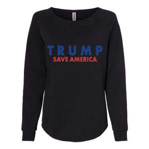 Trump Save American Logo Womens California Wash Sweatshirt