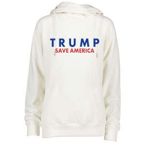 Trump Save American Logo Womens Funnel Neck Pullover Hood