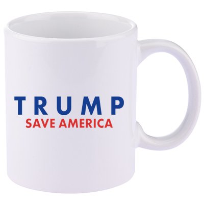 Trump Save American Logo 11oz C Handle Ceramic Mug