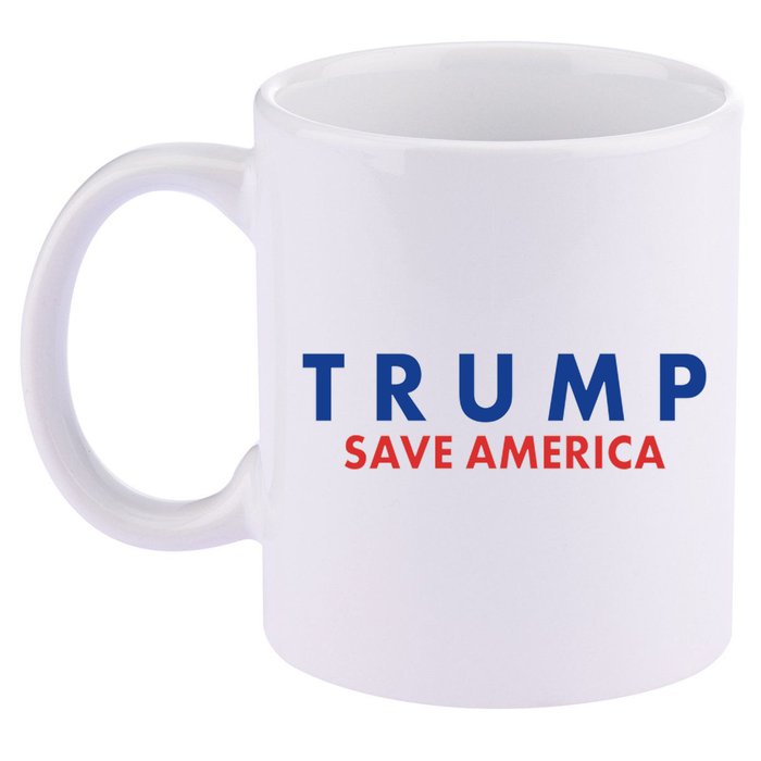 Trump Save American Logo 11oz C Handle Ceramic Mug
