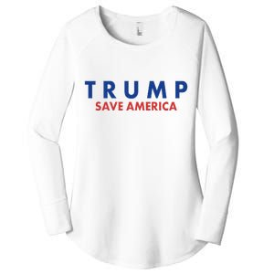 Trump Save American Logo Women's Perfect Tri Tunic Long Sleeve Shirt