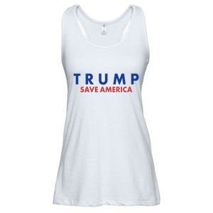 Trump Save American Logo Ladies Essential Flowy Tank