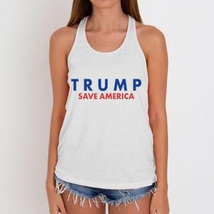 Trump Save American Logo Women's Knotted Racerback Tank