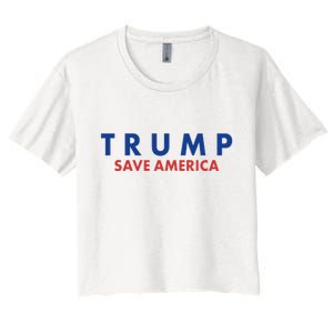 Trump Save American Logo Women's Crop Top Tee