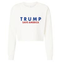 Trump Save American Logo Cropped Pullover Crew