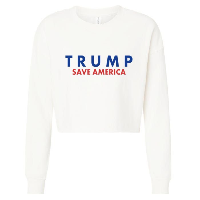 Trump Save American Logo Cropped Pullover Crew