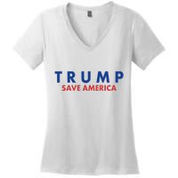 Trump Save American Logo Women's V-Neck T-Shirt