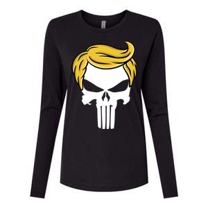 Trump Skull Womens Cotton Relaxed Long Sleeve T-Shirt