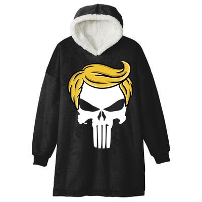 Trump Skull Hooded Wearable Blanket