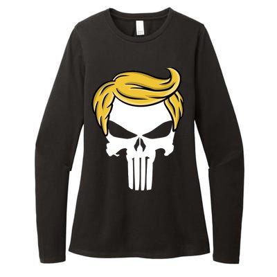 Trump Skull Womens CVC Long Sleeve Shirt