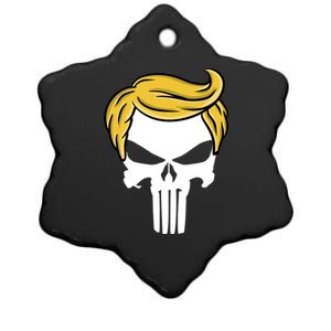 Trump Skull Ceramic Star Ornament