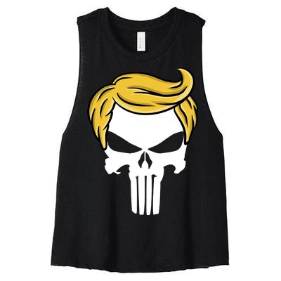 Trump Skull Women's Racerback Cropped Tank