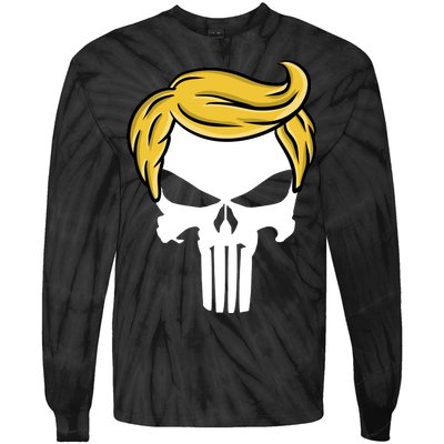 Trump Skull Tie-Dye Long Sleeve Shirt