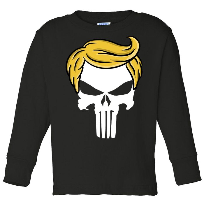 Trump Skull Toddler Long Sleeve Shirt