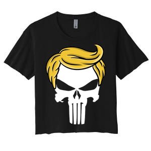 Trump Skull Women's Crop Top Tee