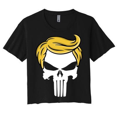 Trump Skull Women's Crop Top Tee