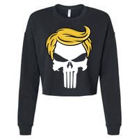 Trump Skull Cropped Pullover Crew