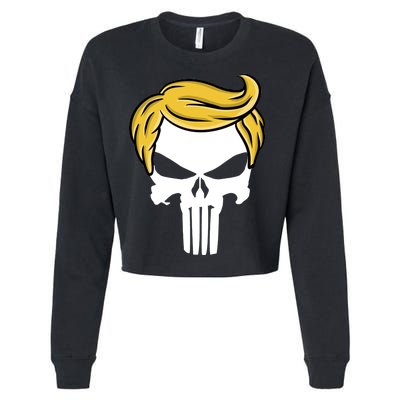 Trump Skull Cropped Pullover Crew