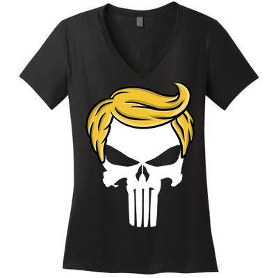 Trump Skull Women's V-Neck T-Shirt