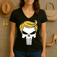 Trump Skull Women's V-Neck T-Shirt