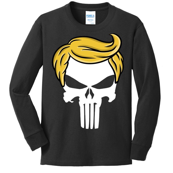 Trump Skull Kids Long Sleeve Shirt