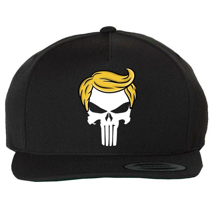 Trump Skull Wool Snapback Cap