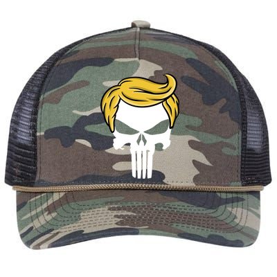 Trump Skull Retro Rope Trucker Hat Cap