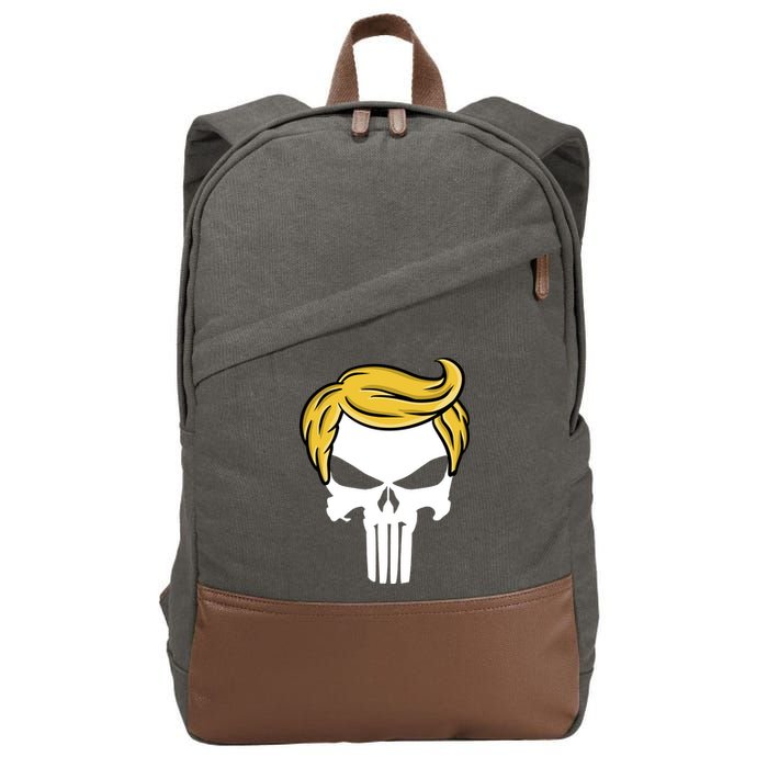 Trump Skull Cotton Canvas Backpack