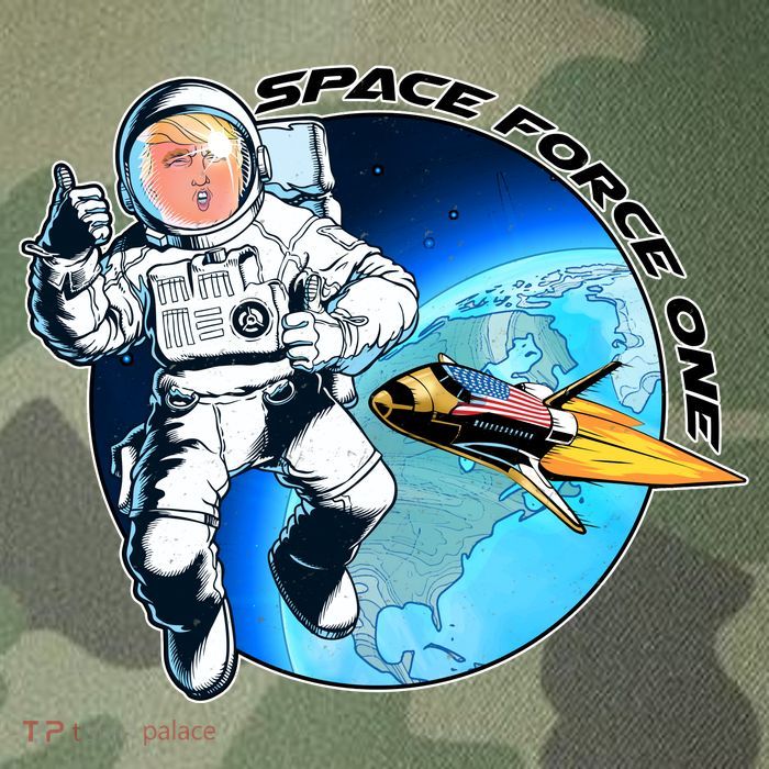 Trump Space Force One Legacy Tie Dye Trucker Hat