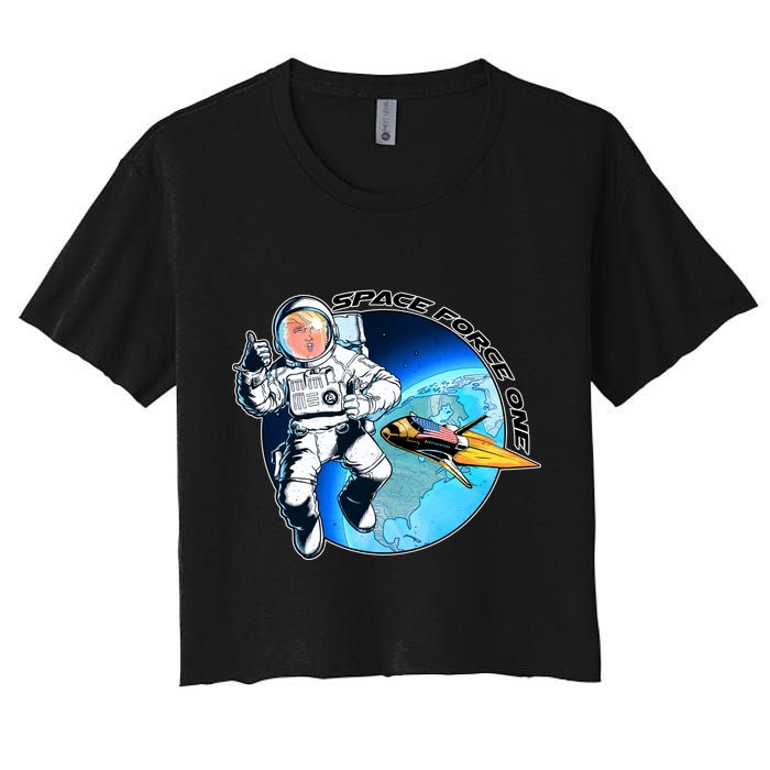 Trump Space Force One Women's Crop Top Tee
