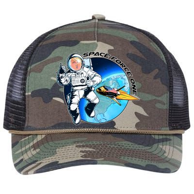 Trump Space Force One Retro Rope Trucker Hat Cap