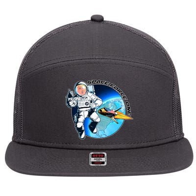 Trump Space Force One 7 Panel Mesh Trucker Snapback Hat