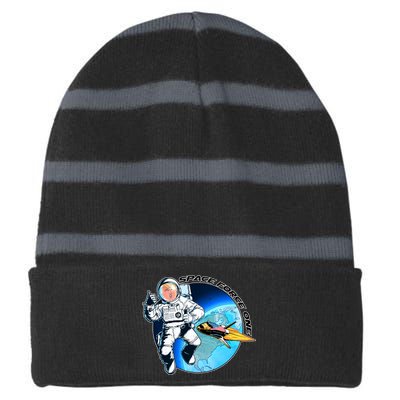 Trump Space Force One Striped Beanie with Solid Band