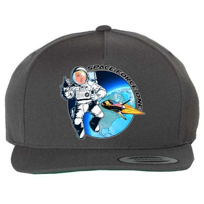 Trump Space Force One Wool Snapback Cap