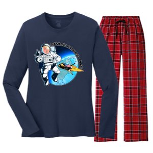 Trump Space Force One Women's Long Sleeve Flannel Pajama Set 