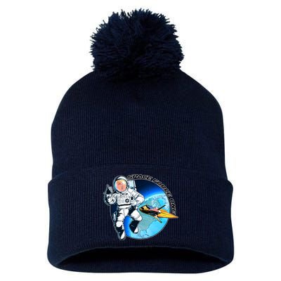 Trump Space Force One Pom Pom 12in Knit Beanie