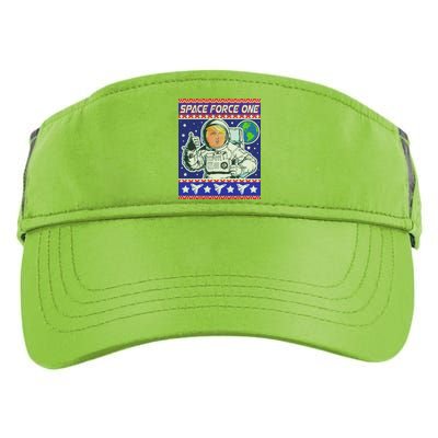 Trump Space Force One Ugly Christmas Adult Drive Performance Visor