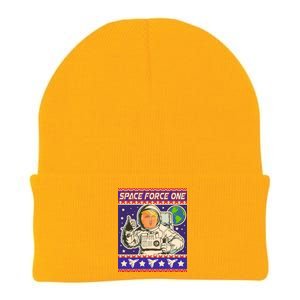 Trump Space Force One Ugly Christmas Knit Cap Winter Beanie