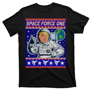 Trump Space Force One Ugly Christmas T-Shirt