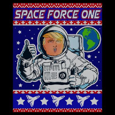 Trump Space Force One Ugly Christmas T-Shirt