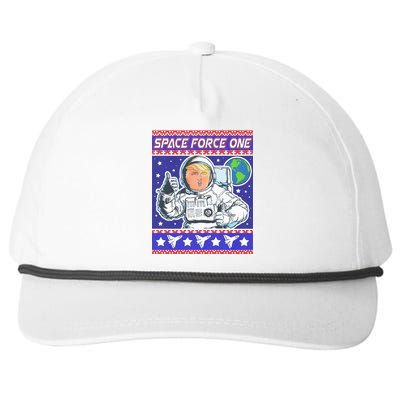 Trump Space Force One Ugly Christmas Snapback Five-Panel Rope Hat