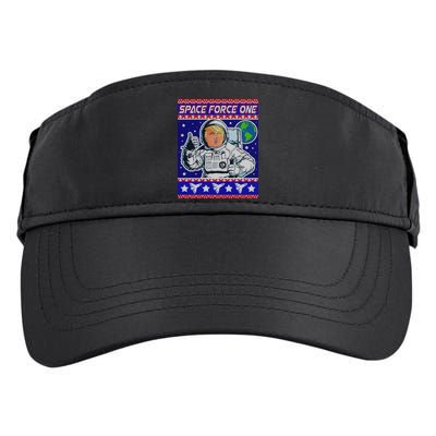 Trump Space Force One Ugly Christmas Adult Drive Performance Visor