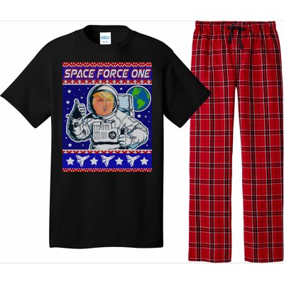 Trump Space Force One Ugly Christmas Pajama Set