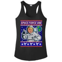 Trump Space Force One Ugly Christmas Ladies PosiCharge Competitor Racerback Tank