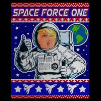 Trump Space Force One Ugly Christmas Baby Bodysuit